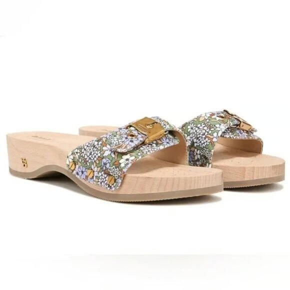 VERONICA BEARD X DR SCHOLLS RETRO FLORAL SLIDES Size 8.5 - Picture 1 of 7